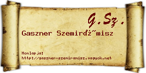 Gaszner Szemirámisz névjegykártya